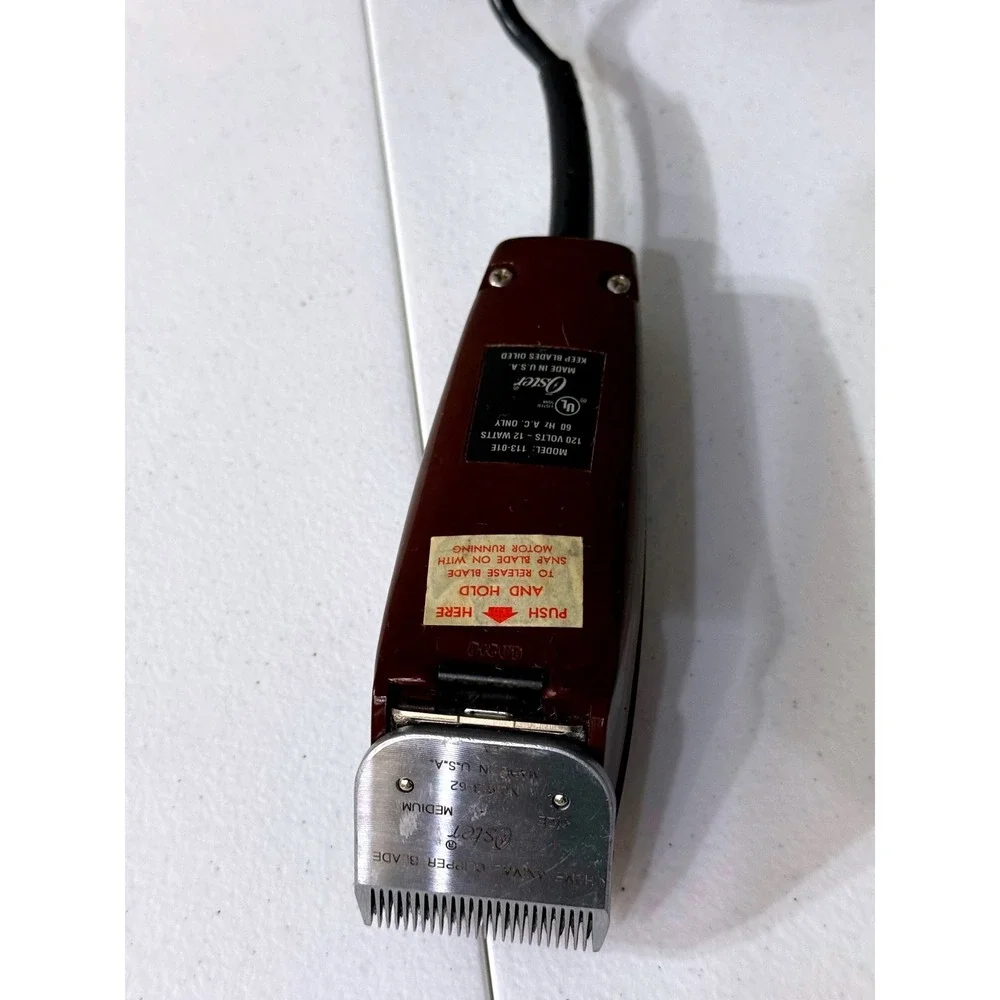 Oster Lucky Dog Pet Clippers Model 113 Series E Burgundy Detachable Blade‎ USA